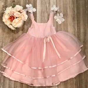 Janie and Jack satin ribbon tutu dress